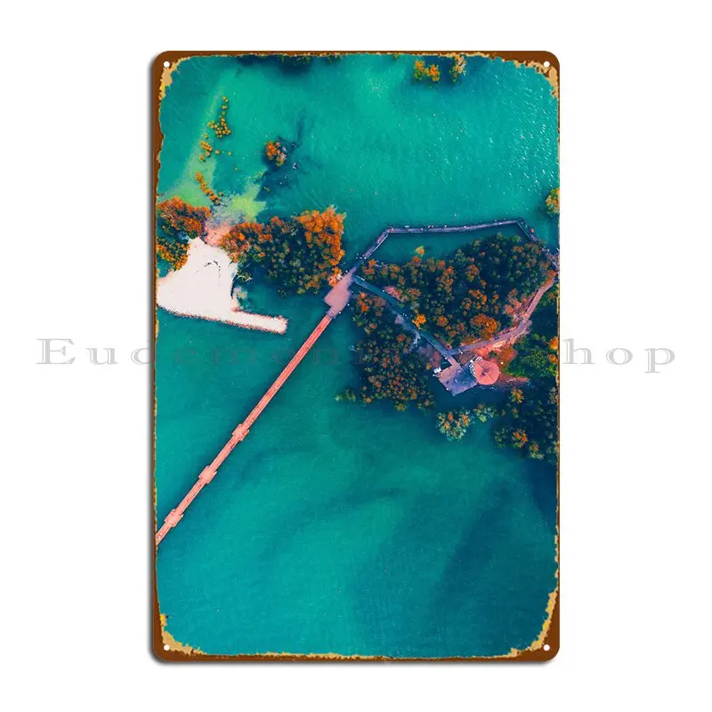 

World From Above Metal Sign Plaques Retro Wall Decor Wall Decor Character Plaques Tin Sign Poster