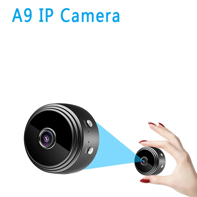 A9 Mini cámara WiFi 1080 p HD cámara IP seguridad para el hogar magnética  inalámbrica mini videocámara micro videovigilancia cámara con visión