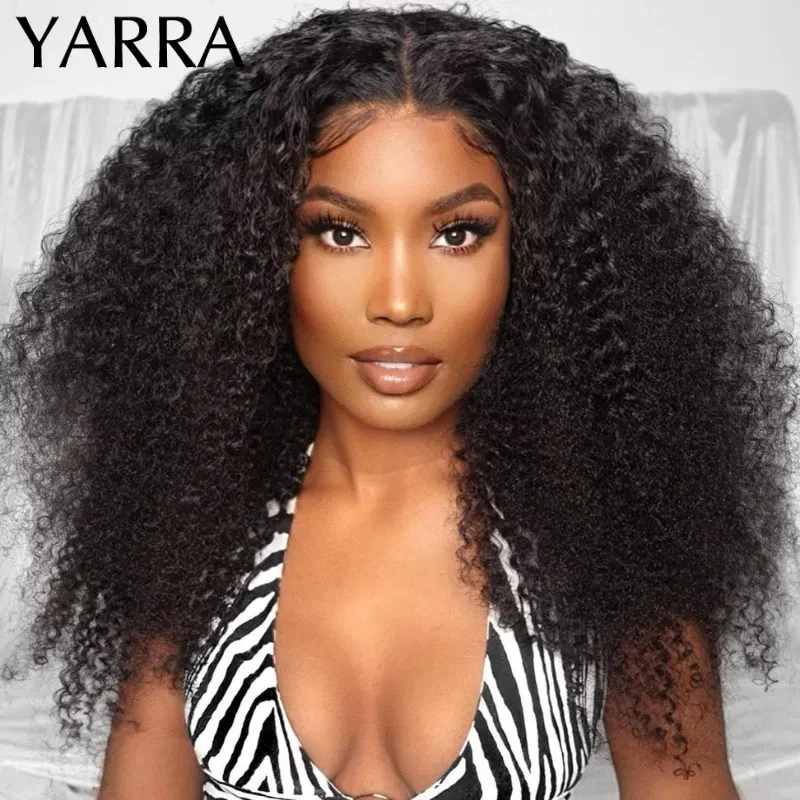 

Afro Kinky Curly Closure Wig Lace Frontal Human Hair Wigs Bob Curly Human Hair For Women Preplucked Wig 180% Density YARRA