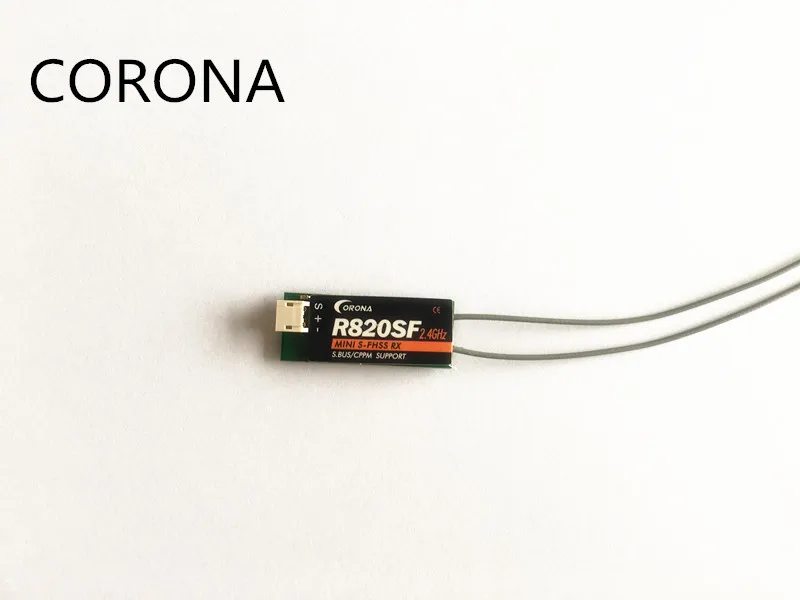 

CORONA R820SF 2.4GHz S-FHSS/FHSS Sbus Receiver RX Compatible T4YF T6J T6K T8J T10J 12FG T14SG T18MZ Mini Micro FPV RC Drone