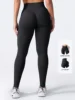 Leggings de sport sans couture taille haute pour femme, effet push-up fessier, contrôle abdominal, froncé, pour gym et yoga, modèle Four