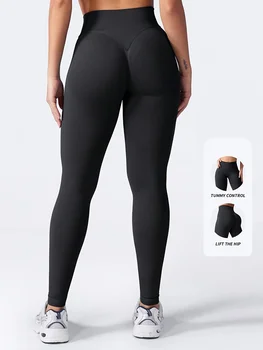 Women's High Waisted Seamless Workout Leggings Butt Lifting Gym Yoga Pants Booty Scrunch Vital Tummy Control Ruched Tights Four 1