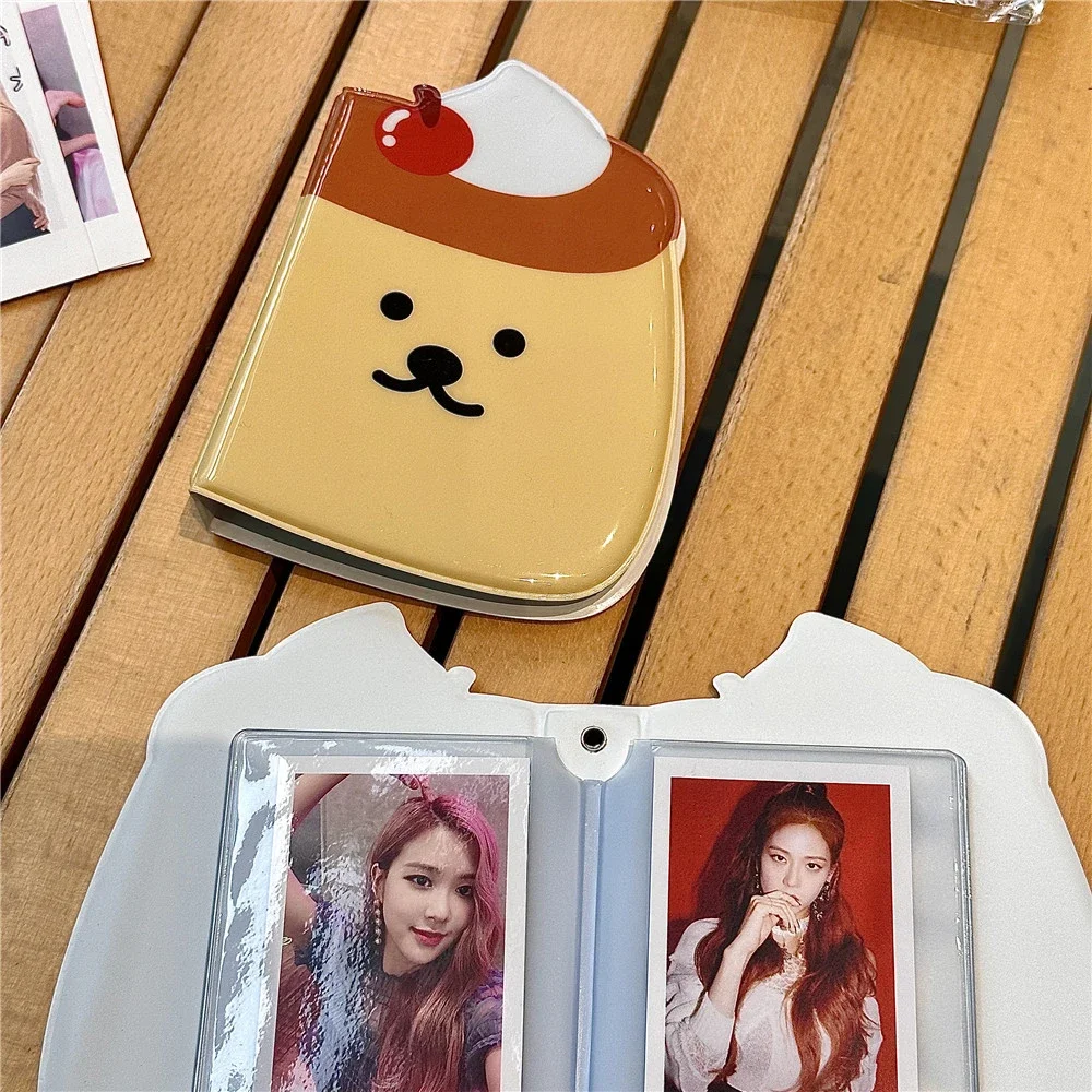 

Cute PVC Photo Album Ins Style Special-shaped Pudding Puppy Card Album 3inch Creative Girl Star Chasing Storage Photo Card Album