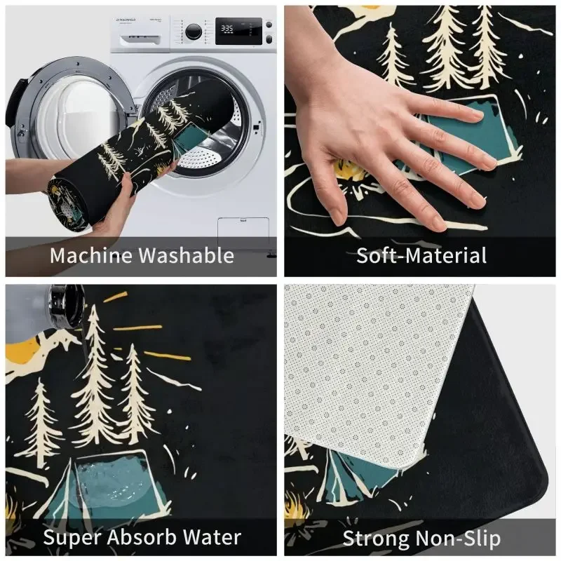 캠핑 하이킹 산 자연 강 바닥 문 주방 목욕 매트 실내 모험 캠핑카 현관 매트 입구 깔개 카펫 풋 패드