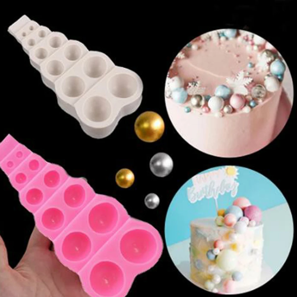 

Silicone Mold Semi-Round Pearl Cake Mold Semi-Round Ball Chocolate Cake Mold Epoxy Mold Baking Tools Cake Decoration
