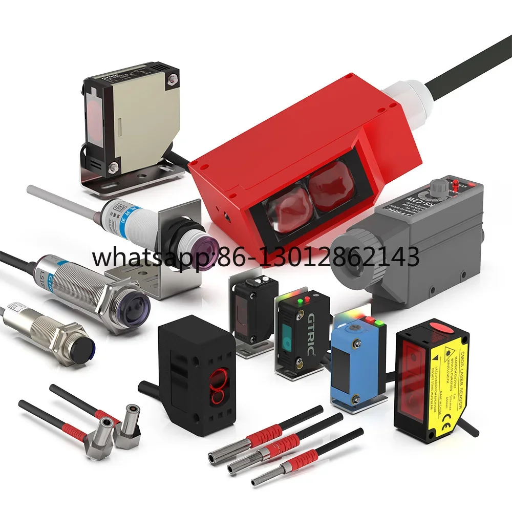 GTRIC Laser Photoelectric Sensor Retro-reflective M12 Series 10-30V NPN PNP Visible Spot 2mm Sensing Distance 6M Adjustable