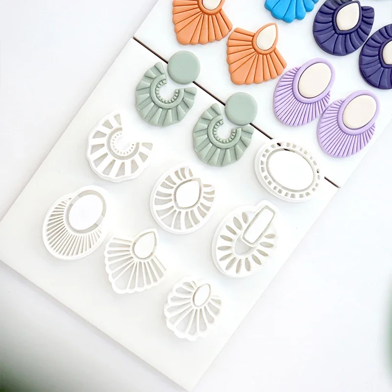 Bohemian Style Polymer Clay Cutters Hyperbolic Tassel Design Polymer Clay Mold DIY Party Earrings Jewelry Cutting Pottery Tools polymer clay tools pottery tools clay sculpting tools pottery sculpting tools clay craft tool