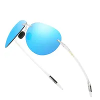 New Men's Rimless Sunglasses Sport Driving Sunglasses Ultra Light Rimless Glasses - Image 2