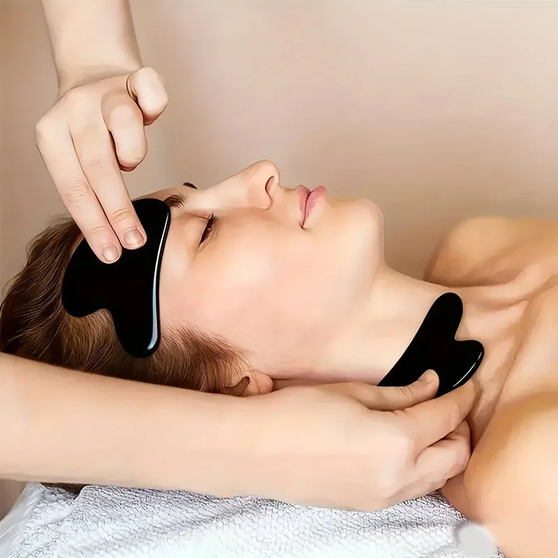 Set di Strumenti per Massaggio di Bellezza, Nuovo Bastoncino Leggero in Plastica, Strumento per Massaggio Viso e Corpo a Doppia Estremità con Rullo - immagine 5