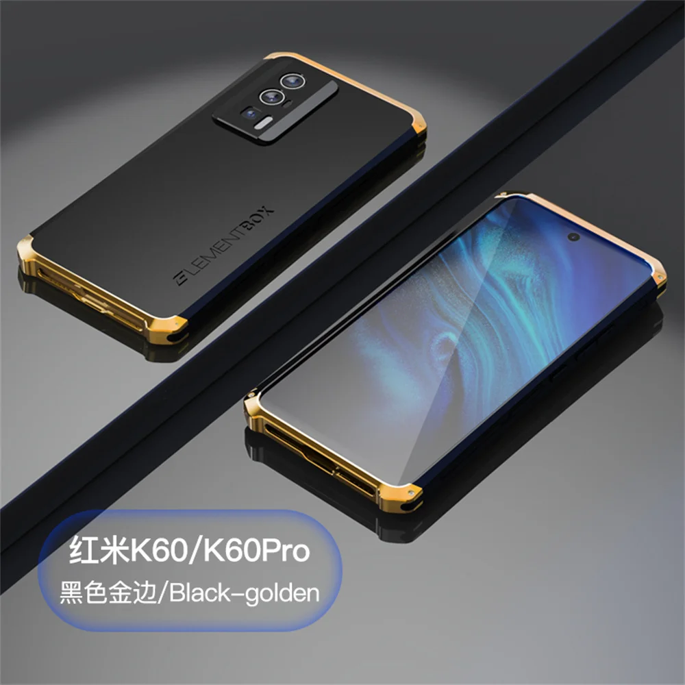 

Чехол для Xiaomi Redmi K40S K50 K60 K40 Pro +, роскошный алюминиевый корпус, Твердый чехол из поликарбоната для Xiaomi Redmi K40 K50 Pro K60 Pro, чехол