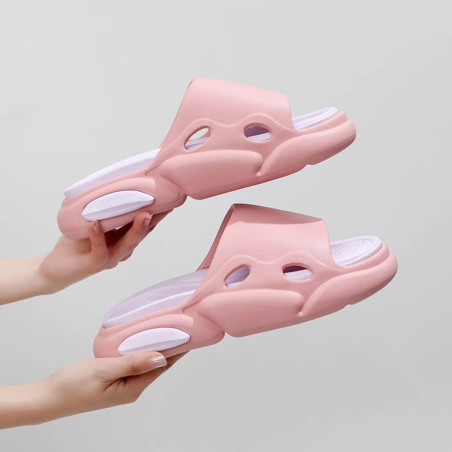 KIDMI Women Platform Flat Slippers Fashion Women EVA Slippers 2024 Summer Beach Slippers Home Bathroom Sandals New Unisex Shoes 6