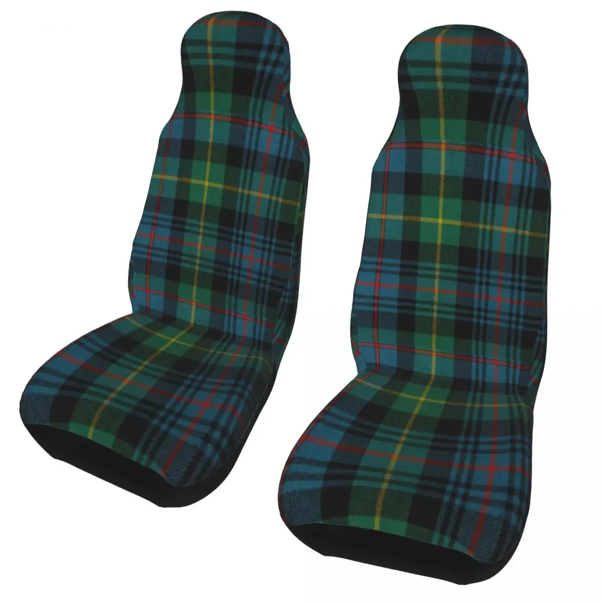 Black Green Plaid Tartan Pet Car Seat Cover