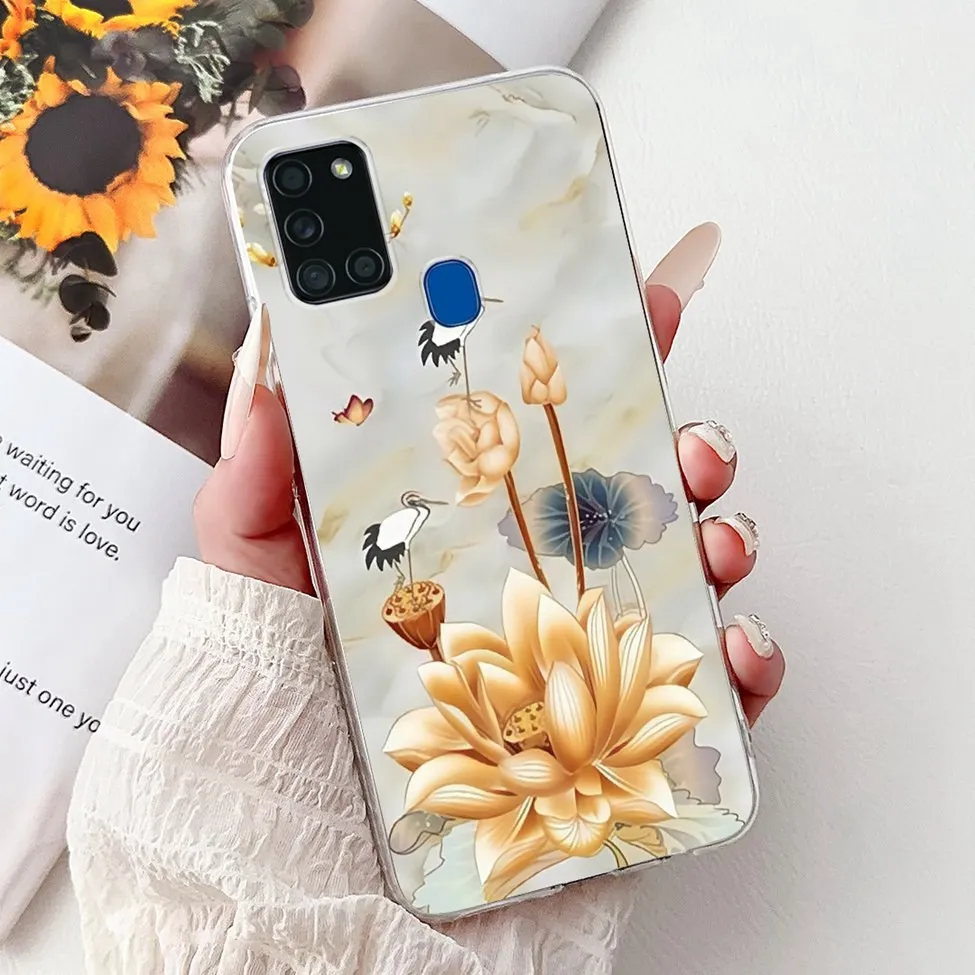 Clear Fashion Luxury Cute Painted Back Phone Case Cover
