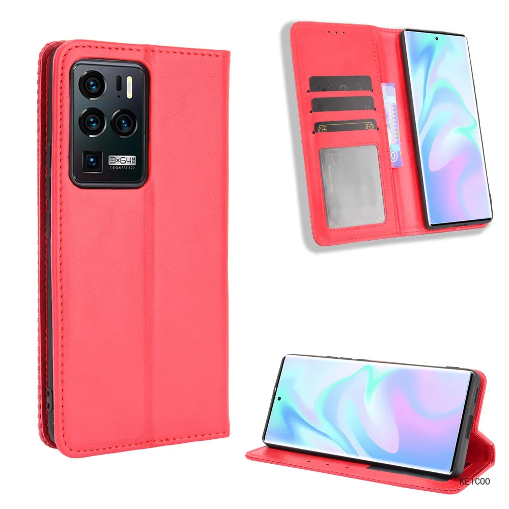 Custodia In Pelle Magnetica Con Flip Cover Di Lusso Per Zte A1 Blade V30 A31 A51 A71 Axon 20 30 Pro Ultra Libero 4G 5G Custodia Per Supporto