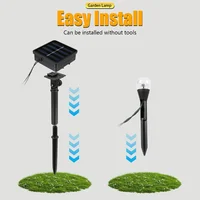 Guirlande solaire LED 20 en 1, 8 Modes d'éclairage étanche pour jardin et cour, pour fêtes festives, mariages et lampe décorative 5