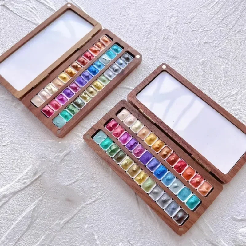 

Палитра Subpackagetool, принадлежности для рисования, комикс, хранение, деревянный студенческий инструмент, уличная художественная коробка, 36 ячеек, пустые акварельные