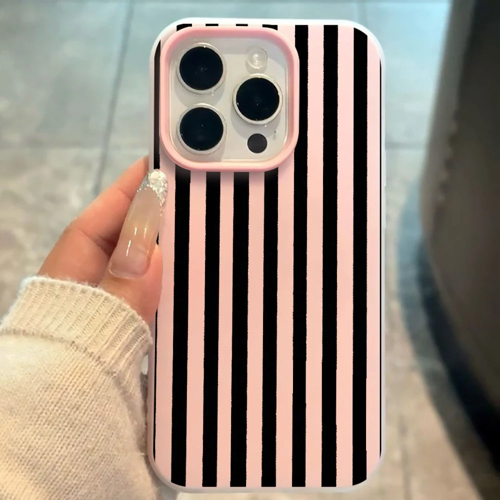 Minimalist Striped Shockproof TPU Phone Cover