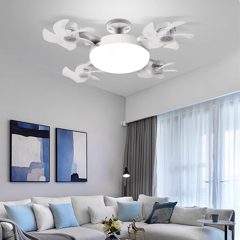 Light With 2 In 1 Remote Control Drone Silent Home Electric Fan Modern Dining Bedroom Study E27 Ceiling Pendant Lamp_voghion.com