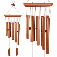 Wind Chime Ornament Hanging Handicraft 10-Tube Wood Bamboo Multi-Tube Music Ring Decoration Colorful Ornaments 1