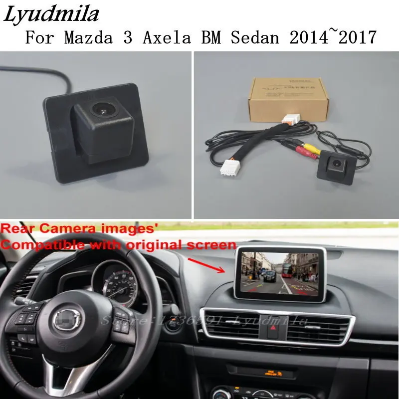 Car Rear View Camera for Mazda 3 Mazda3 Axela BM BN Sedan 2014~ Original Display Compatible Plug and Play