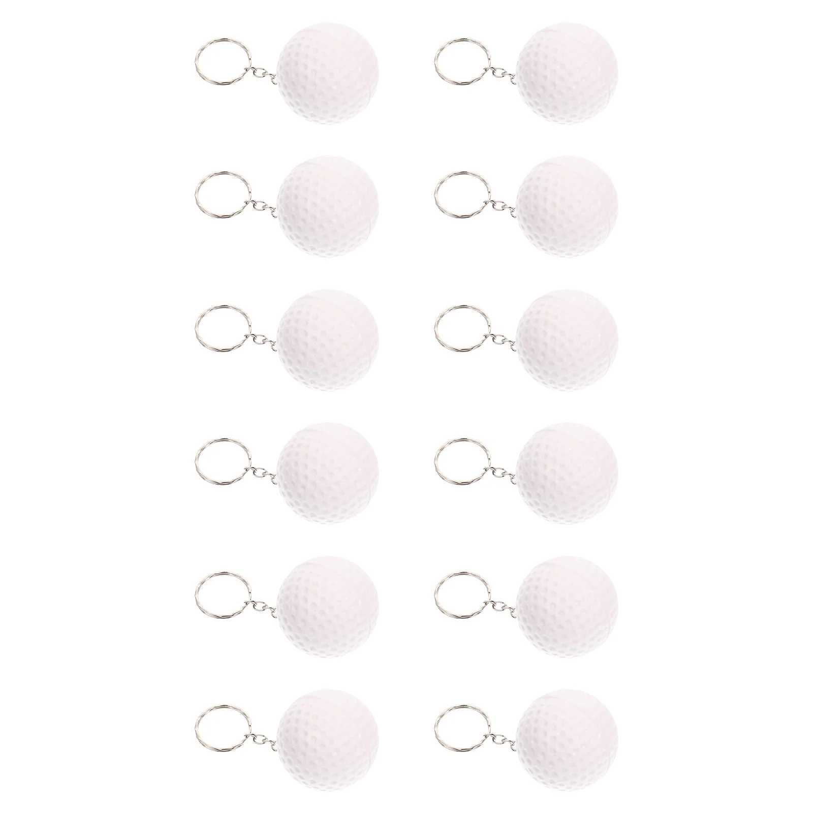 

12 Pcs Small Golf Man Toys for Kids Golfs Balls Keychains Pu Rings