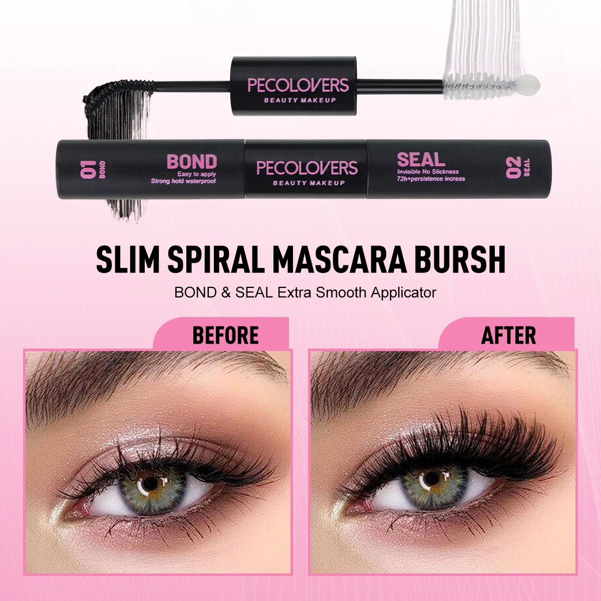 Double-head Waterproof Mascara And Lash Adhesive For Long Lashes_voghion.com