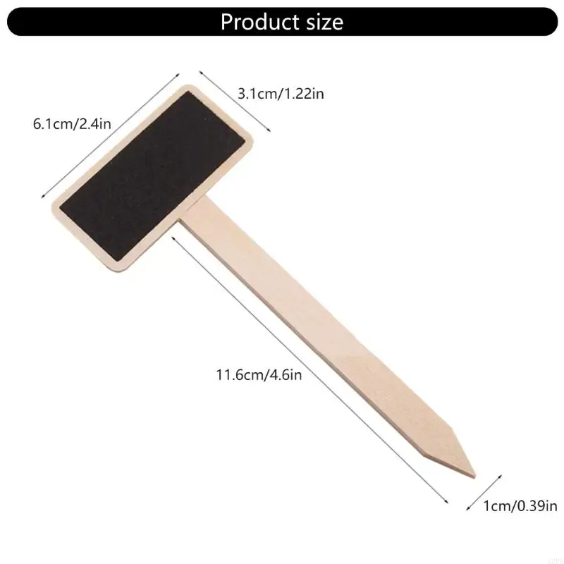 12PB 20Pcs/pack Mini Chalkboard Garden Stakes Label Label for Garden Plant Labels Black Board Markers Plant Signs