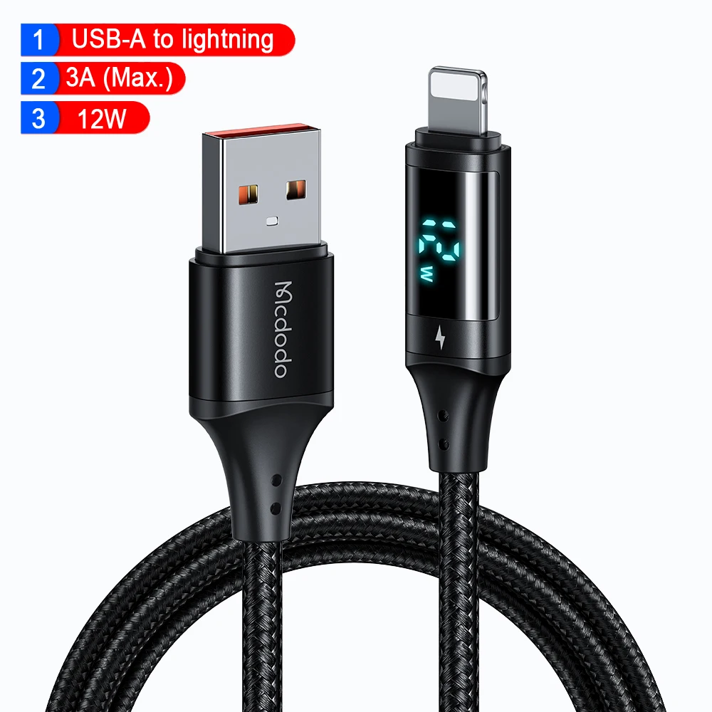 Mcdodo 36W PD USB C Micro Cable Fast Charging Type C Cable for iPhone 13 12 11 Pro Max XR X iPad Digital Display Phone Data Cord mobile phone cables Cables