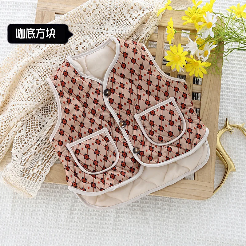 새로운 디자이너 다운 조끼 코트, 소녀 소년 겨울 아이 어린이 조끼 패션 캐주얼 민소매 탑 옷
