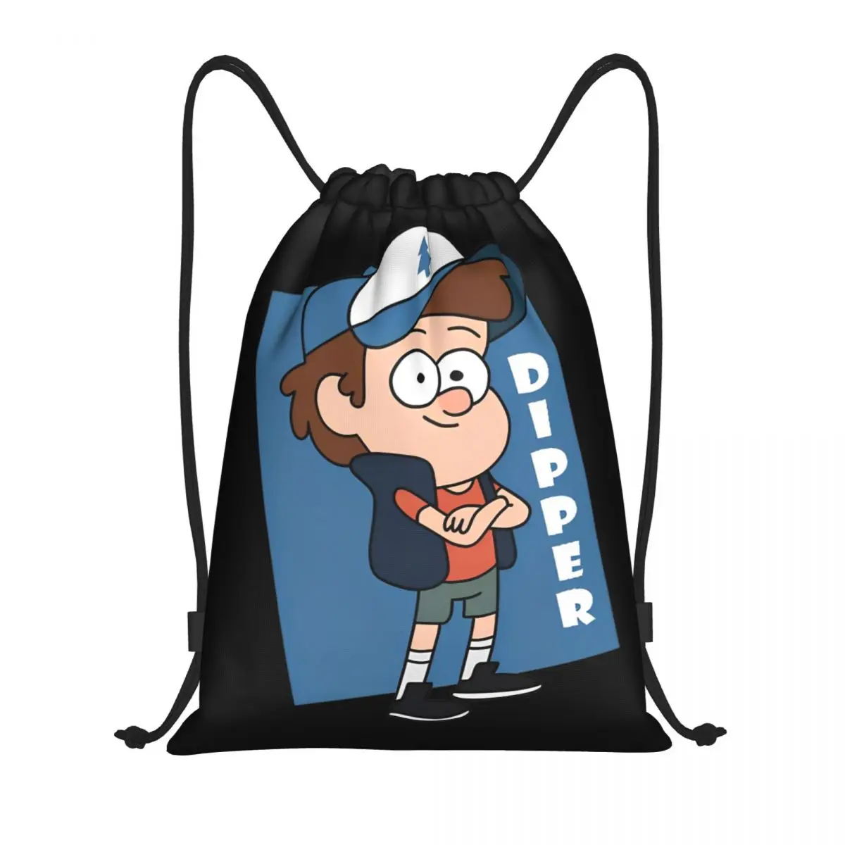thumbnail image 1 of Mochila con cordón de Bill Cipher de Gravity Falls, mochila deportiva para gimnasio, bolsa de cuerdas con dibujos animados para correr, 1 of 5