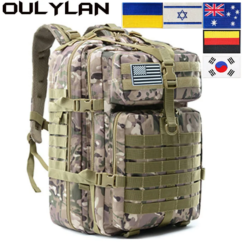 

50L/30L Nylon Waterproof Bag Men Camping Hiking Backpack Military Tactical 3P Attack Bag Trekking Hunting Fishing Knapsack
