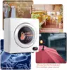 Compact Laundry Dryer, 3.5 cu ft Front Load Stainless Steel Clothes Dryers With Exhaust Pipe, 1500W, LCD Control Panel Four-Func 3