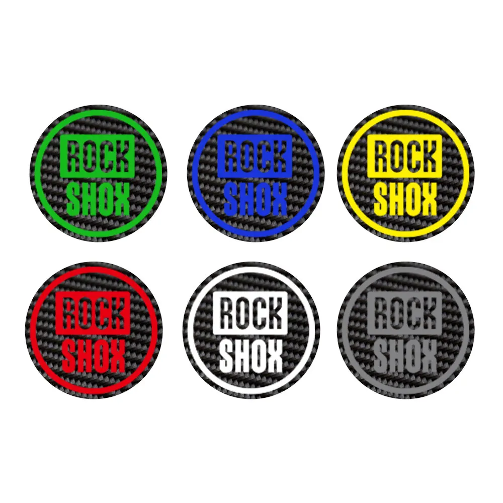 

2pcs carbon fibre Rockshox Sticker Road Mountain Bicycle Stickers ROCK SHOX Decal Waterproof Sunscreen MTB Bike Fork Frame Patch