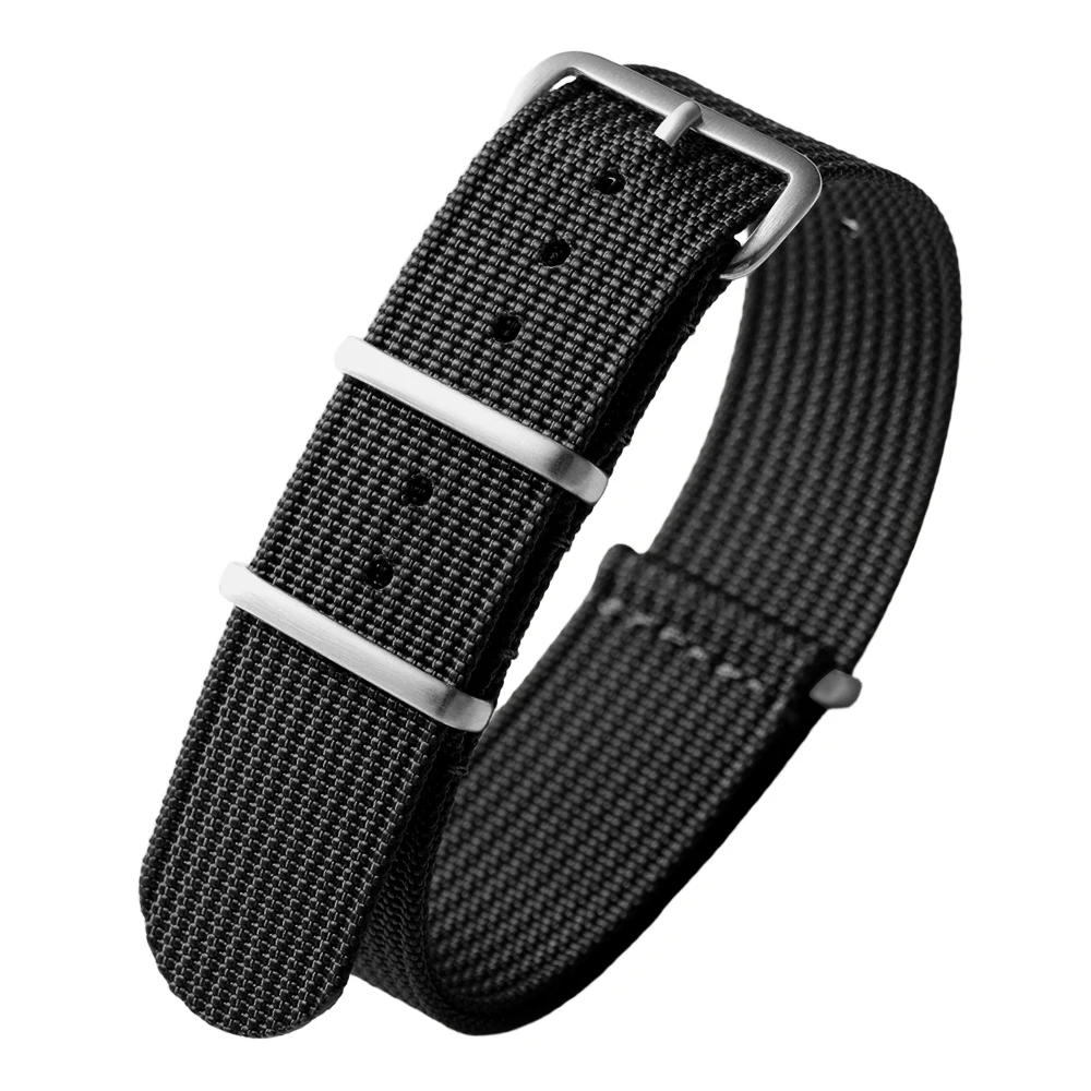 Nylon Military Casual Watch Strap in Brown and Green