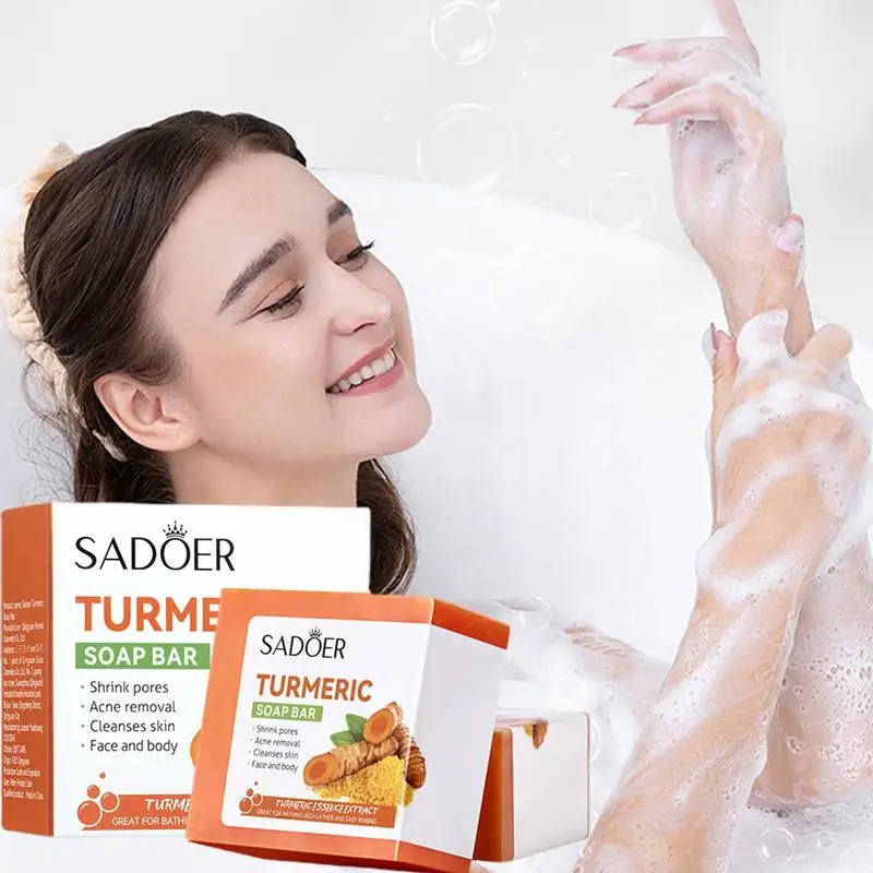 Turmeric Soap Bar Natural Soap For Women Turmeric Skin Clearing Bath Bar Organic Natural For Oily Sensitive Skin