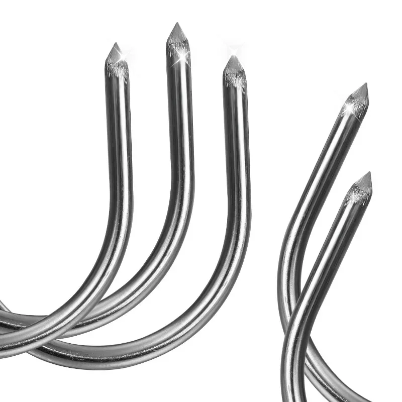 Edelstahl S-Haken mit Scharfer Spitze für Küche, Metzgerei, Grillen, BBQ, Wurstherstellung, Speck und Schinken - S-förmiger Aufhänger – Detail 11