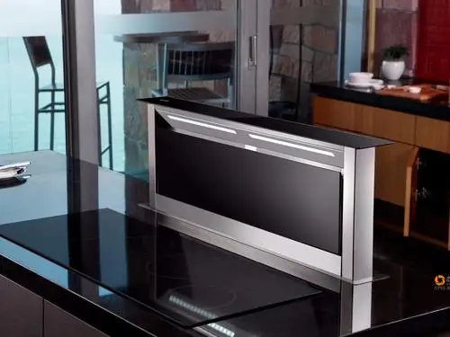 Stylish kitchen Downdraft range Hood with induction hob combination 3
