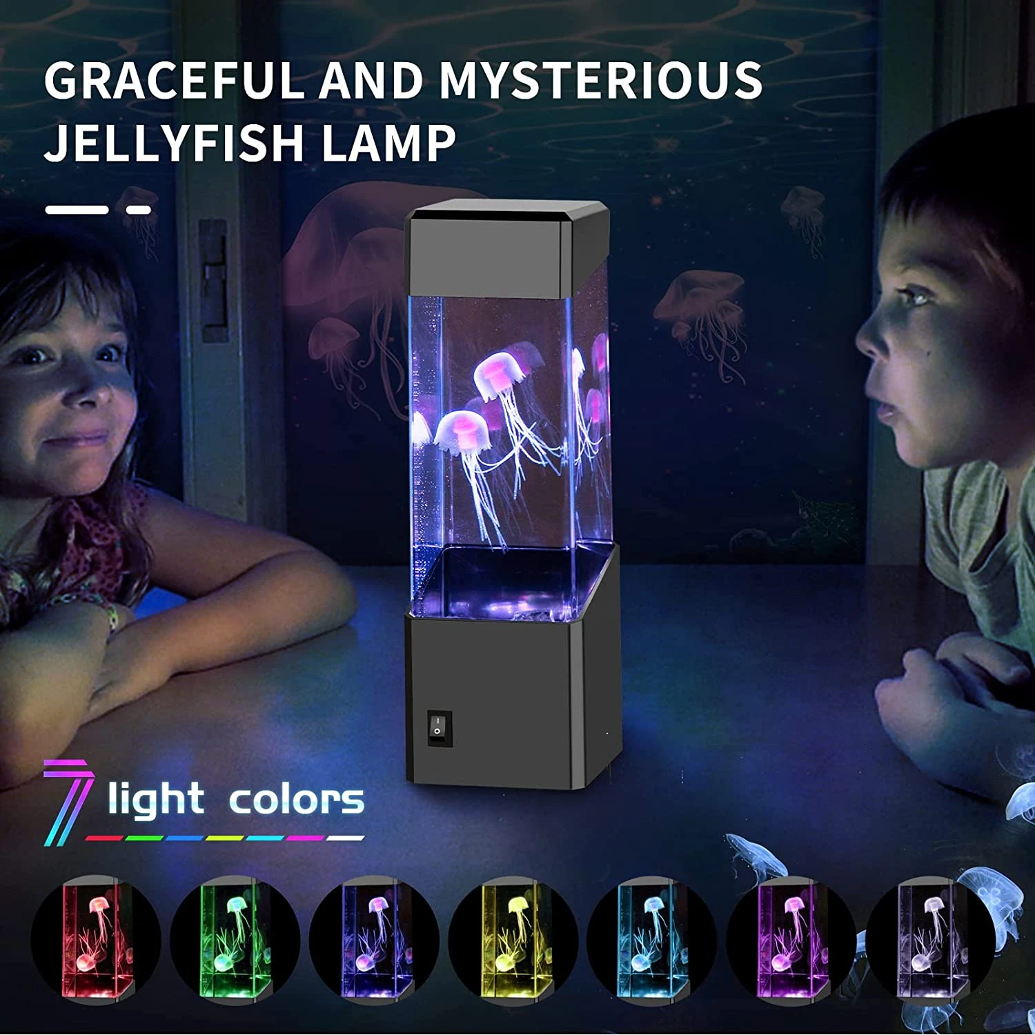 dinosaur light Led Fantasy Jellyfish Lamp Usb/battery Powered Color Changing Jelly/fish/volcanic Lamp Relaxing Mood Night Light Home Decor candle night