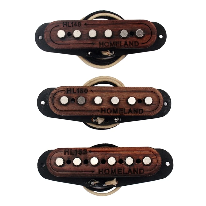 

3pcs/set Rosewood Electric Bass Pickups Open Style Neck Pickups Set Traditional for 6 String Electric Guitar Parts