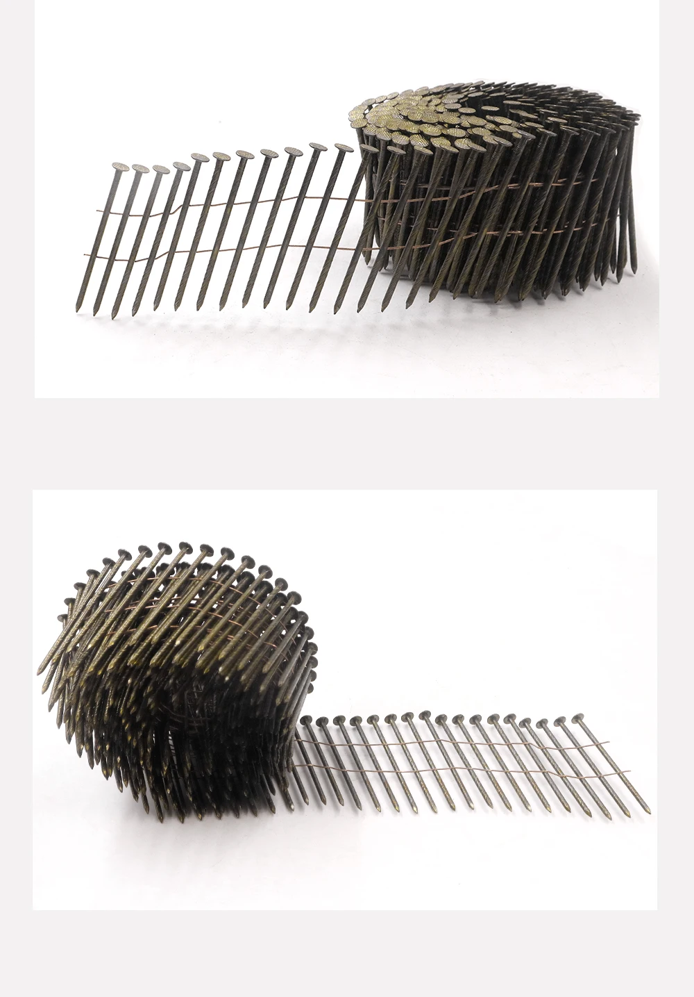 9000 Stück 15-Grad-Rollennägel mit Drahtbindung, Rundkopf, Gewindeschachtel, Konstruktionsnägel 50mm 55mm 64mm für Druckluftnagler – Detail 6