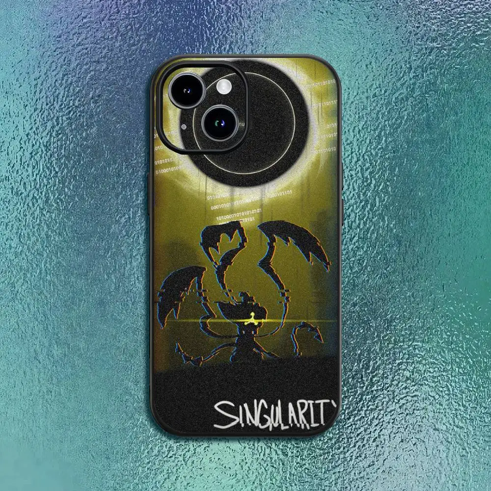 Sleek Black Soft Shell Phone Case With M-Murder Graphic Design