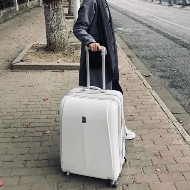 PLUENLI Japanese Style Luggage Fresh Travel Password Case Men's and Women's Trolley Case Child and Mother Leather