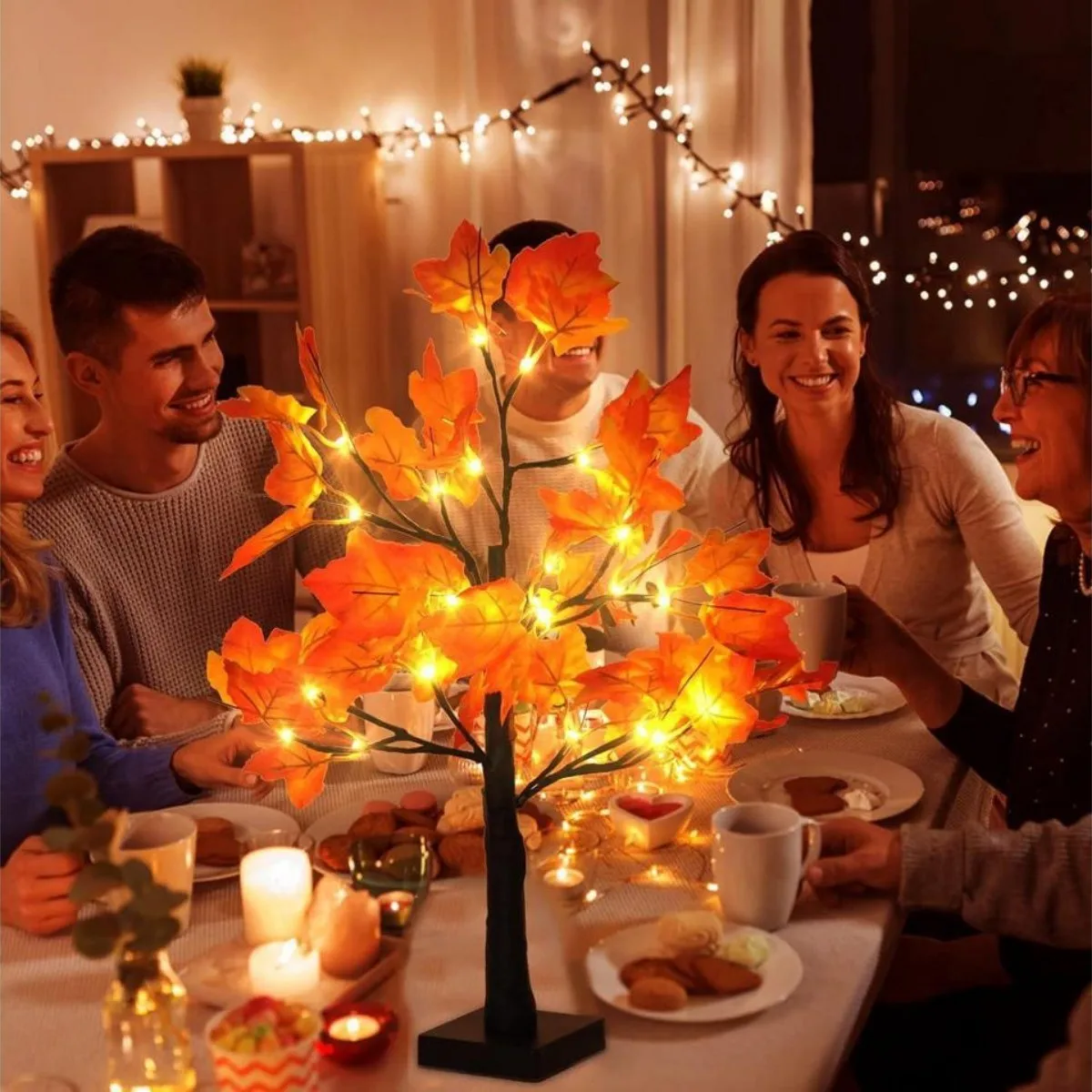 24-LED Black Birch Tree Lamp – Halloween & Holiday Decor 6