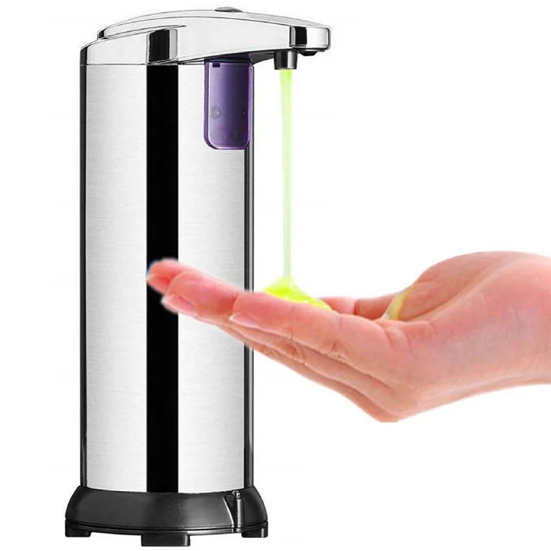 Stainless Steel Liquid Soap Dispenser For Bathroom Touchless Automatic Infrared Sensor Smart Kitchen Detergent Dispenser 280ML
