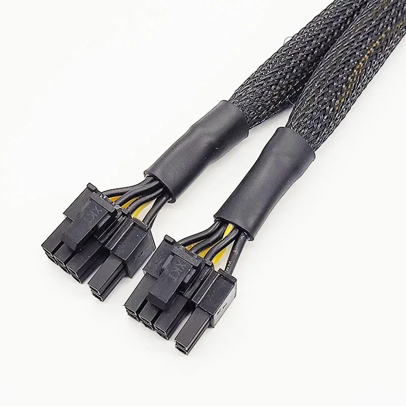 Câble adaptateur GPU tressé, séparateur en Y, PCIe 8 broches femelle vers touristes, 2x8 broches (6 + 2) mâle, PCI Express, câble d'extension, 20cm