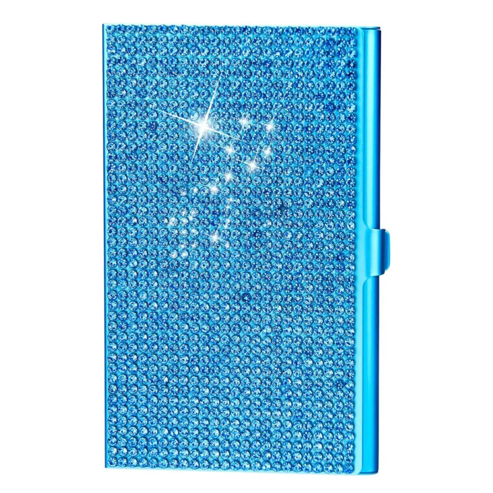 Diamond Stainless Steel Credit Card Holder Silver Slim Design Business Card Case Credit Card Case