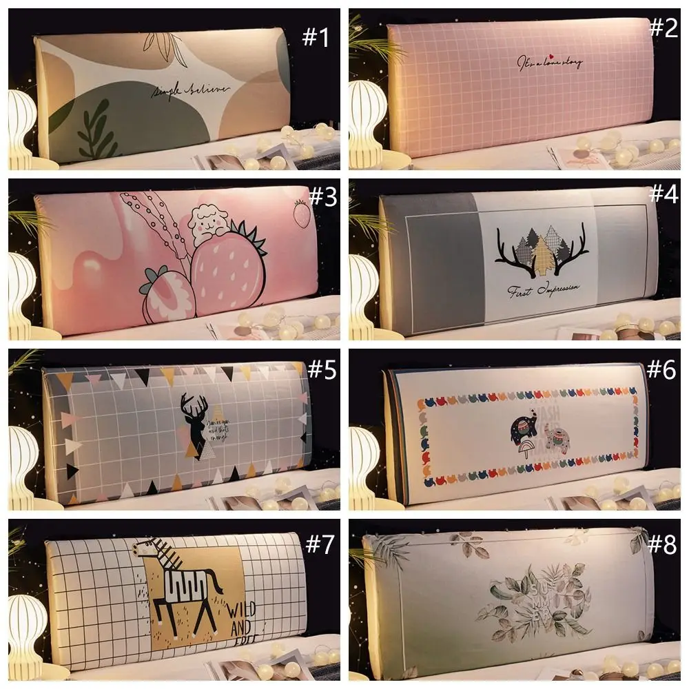 Modern Style Cartoon Bed Head Cover All-inclusive Anti-dust Headboard Cover Soft Nordic Protective Home Room Decor