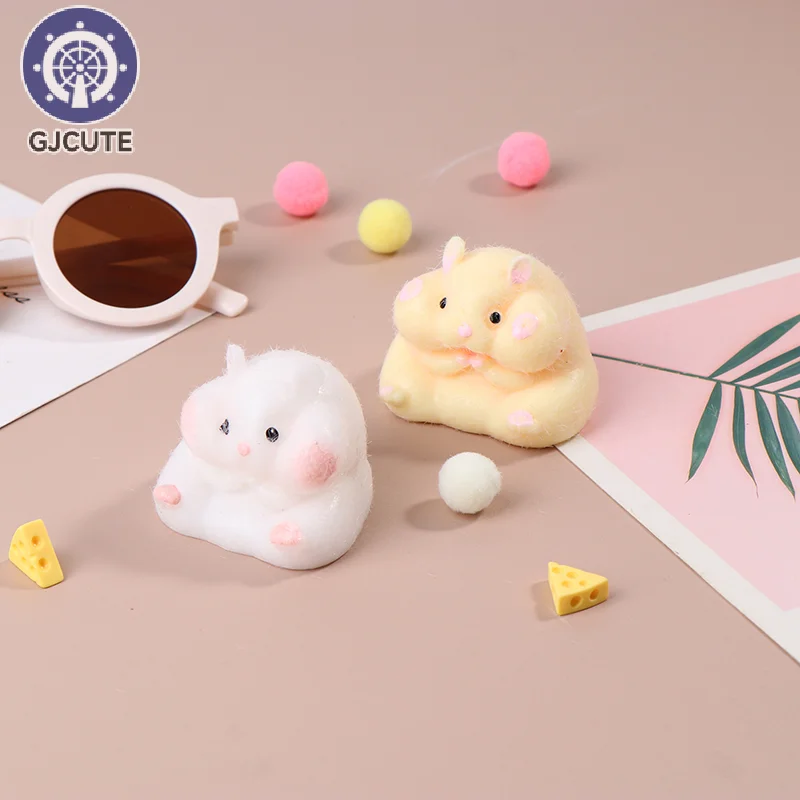 Super Soft Cute Q-Bullet Simulated Hamster Toy Mini Kawaii Squishy Stress Relief Squeeze Toys TPR Decompression Toy 5