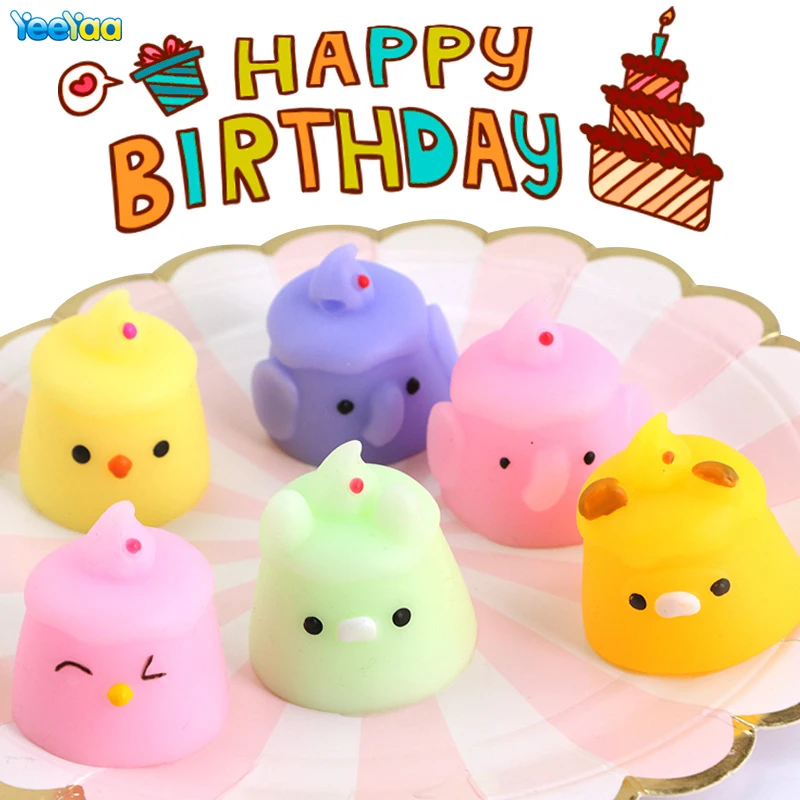 

Birthday Candle Mochi Squishy Decompressio Fidget Toys Squeeze Soft Stress Relief Funny Toys For Adult Or Children Birthday Gift