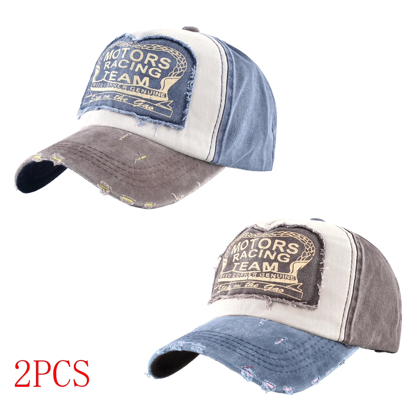 Washed Denim Baseball Cap – Vintage Graphic Hat Adjustable For Men & Women, One Size Fits Most